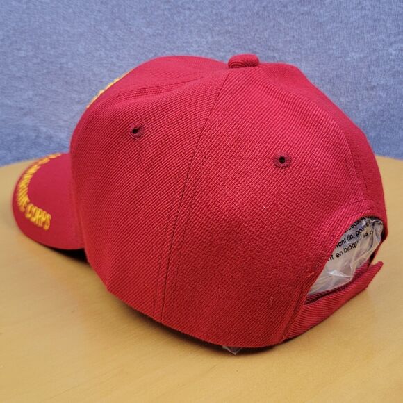 USMC Cigar Smoking Bulldog & Shadow Trucker Hat Red US Marine Corps Adjustable - Picture 8 of 16